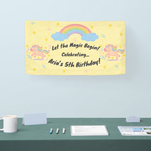 Bewerkbare Crayon Style – Unicorn Dream Sparkle Spandoek (Beurs)