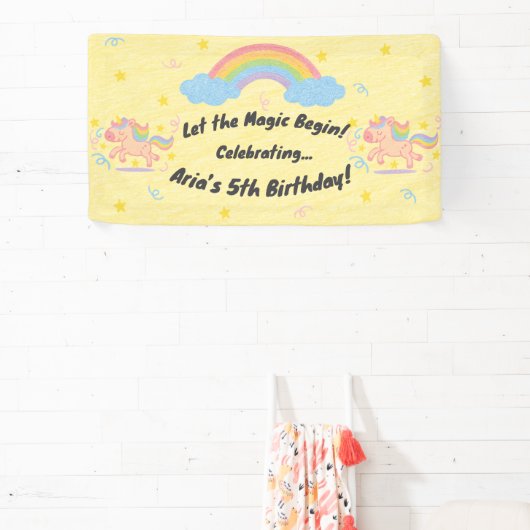 Bewerkbare Crayon Style – Unicorn Dream Sparkle Spandoek (Insitu)