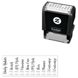 Bewerkbare Dagelijkse Gewoonte Tracker Zelfinktende Stempel