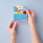 Bewerkbare dagverzorgingsbrochure flyer (Hand)