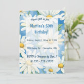 Bewerkbare Daisy Birthday Kaart (Staand voorkant)