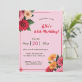 bewerkbare Daisy Invitation Kaart (Staand voorkant)