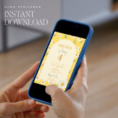 Bewerkbare Daisy Summer Birthday Invitation Kaart