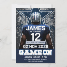 Bewerkbare Dallas Football Ticket Verjaardagsuitno