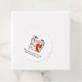 Bewerkbare dames met thee theezakje bedankjes labels (In situ)