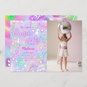 Bewerkbare Dance Birthday Foto Kaart