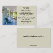 Bewerkbare dek veranda patio visitekaartje (Voorkant / Achterkant)