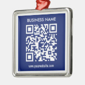 Bewerkbare (direct gegenereerde) QR-code | marineb Metalen Ornament (Links)