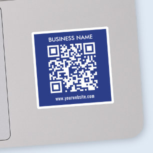 Bewerkbare (direct gegenereerde) QR-code marineb Sticker