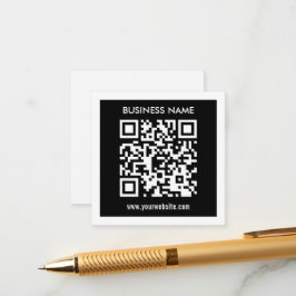 Bewerkbare (direct gegenereerde) QR-code | Zwart Informatiekaartje
