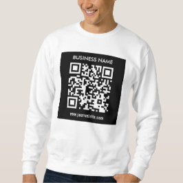 Bewerkbare (direct gegenereerde) QR-code | Zwart Trui