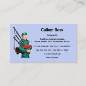 Bewerkbare doedelzak visitekaartje (Voorkant)