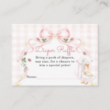 Bewerkbare Domme Gans Baby Shower Roze Strik