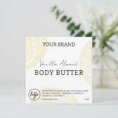 Bewerkbare downloadbare Body Butter-labels Kaart (Staand voorkant)