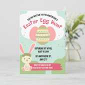 Bewerkbare easter egg hunt uitnodiging sjabloon (Staand voorkant)