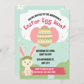 Bewerkbare easter egg hunt uitnodiging sjabloon (Voorkant / Achterkant)