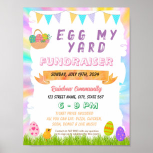 Bewerkbare easter Egg mijn tuin flyer Poster