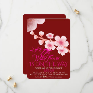 Bewerkbare Een Kleine Wilde Bloem Baby Shower Uitn Save The Date