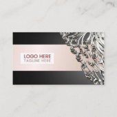  bewerkbare elegante zwarte Visitekaartjes (Achterkant)