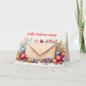 Bewerkbare envelop bessen en bloemen Kerstmis Kaart (Voorkant)