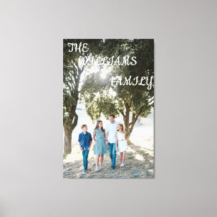 Bewerkbare familie foto opgerekt canvas print