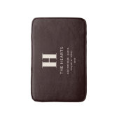 Bewerkbare familienaam of bedrijfsnaam badmat (Voorkant Verticaal)