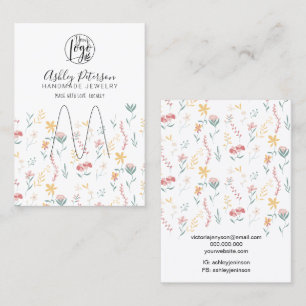 Bewerkbare florale logo juwelenring visitekaartje
