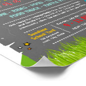Bewerkbare flyer voor kickbal fondsenwerving poster (Hoek)