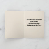 Bewerkbare Folk Art Konijnkaart Kaart (Binnen)