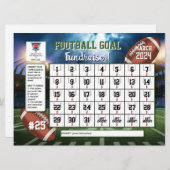Bewerkbare Football Kalender Fundraiser Flyer Kaart (Voorkant / Achterkant)