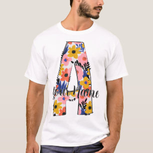 bewerkbare foto Alfabet letters A gepersonaliseerd T-shirt