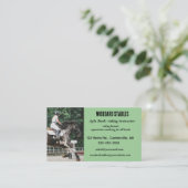 Bewerkbare foto Paardrijden Instructeur Visitekaartje (Staand voorkant)