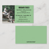 Bewerkbare foto Paardrijden Instructeur Visitekaartje (Voorkant / Achterkant)