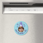 Bewerkbare foto Verjaardagsfeest Pet Keepsake Magneet (Insitu (Vaatwasser))