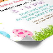 Bewerkbare foto's met de paashaas Flyer Poster (Hoek)