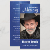 Bewerkbare Fotostralen van Light Memorial Kaart (Voorkant / Achterkant)