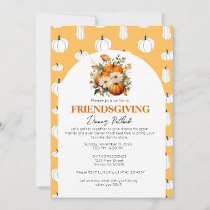Bewerkbare Friendsgiving-feestuitnodiging Kaart