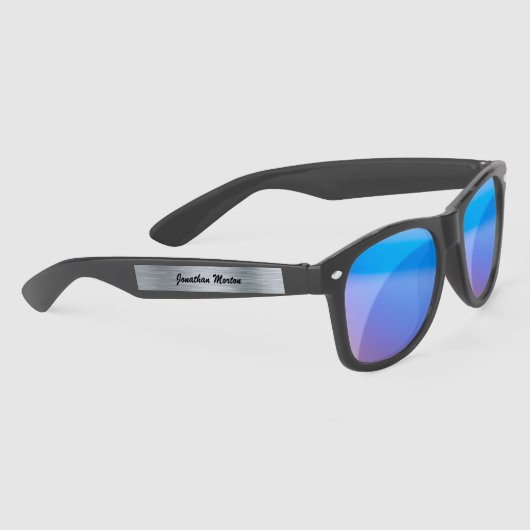 Bewerkbare geborsteld staal bruids partij zonnebrillen (Rechts)