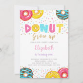 Bewerkbare Gele, Roze & Groene Sprinkle Party Uitn Kaart (Voorkant)