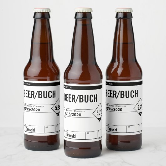 Bewerkbare generieke bierflesetiket Stickers (Flessen)