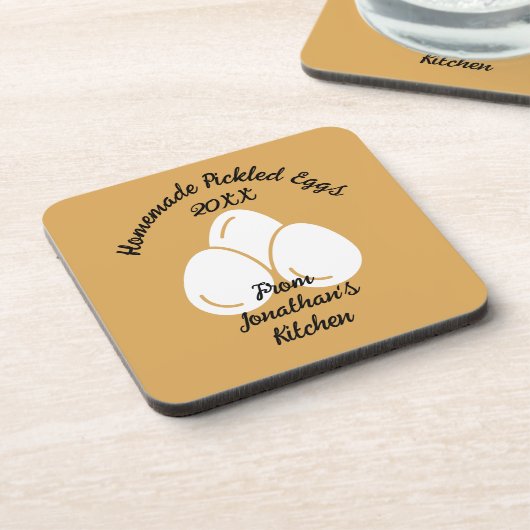 Bewerkbare geplukte eieren bier onderzetter (Linkerzijde)