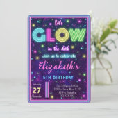 Bewerkbare Glow Uitnodiging (Staand voorkant)