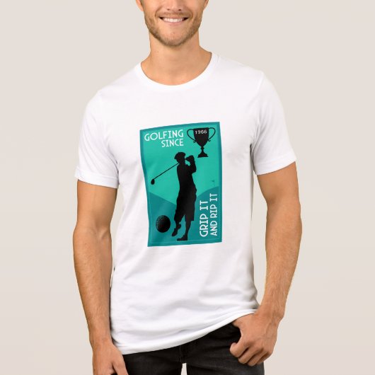 Bewerkbare Golfers Verjaardagscadeau Tri-Blend Shirt (Voorkant)
