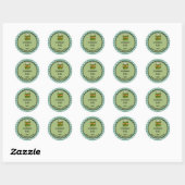 Bewerkbare Green Gingham Pickles Label Stickers (Vel)