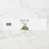 Bewerkbare groene trekker waterfles etiket (Enkel label)