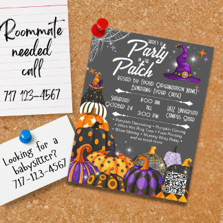 Bewerkbare Halloween Fondsenwervingsflyer met QR-c Flyer