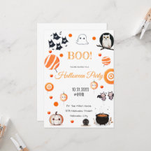 Bewerkbare Halloween Invitation Kaart