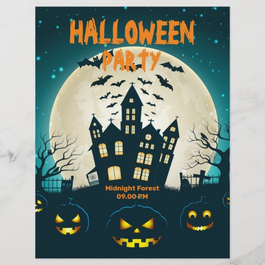 Bewerkbare Halloween, Kostuum Halloween Party Flyer (Voorkant)