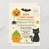 Bewerkbare Halloween - Little Monster Bash - Kaart (Voorkant / Achterkant)