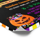 Bewerkbare Halloween Snoep Drive Flyer Poster (Hoek)